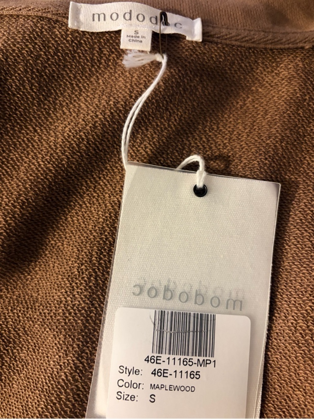 Mododoc Women's Maplewpod Open-Front Draped Sweater Cardigan  NWT S - Picture 4 of 6
